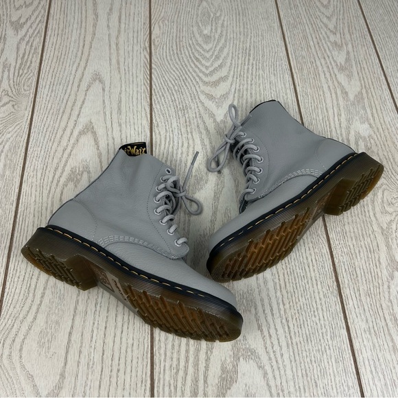 Dr. Marten's 1460 Pascal Virginia Leather Boots L6/EUR37 Zinc Grey $170 - Picture 5 of 10